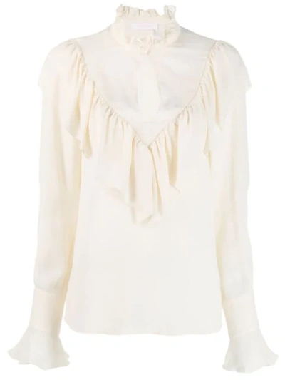 Shop See By Chloé Victorian Blouse In White