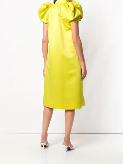 Shop Styland Puff Sleeve Dress In Yellow 21