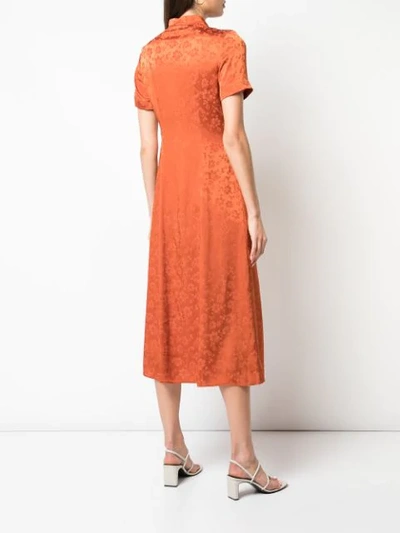 ALEXA CHUNG FLORAL EMBROIDERED SHIRT DRESS - 橘色