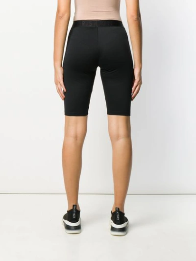 Shop Kenzo Logo Print Cycling Shorts In Black