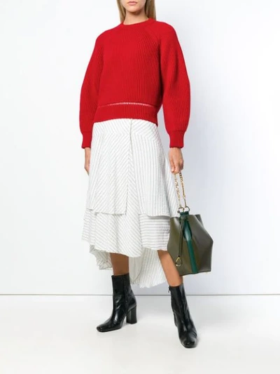 Shop Alexander Mcqueen Chunky Knit Sweater In 6553 Red