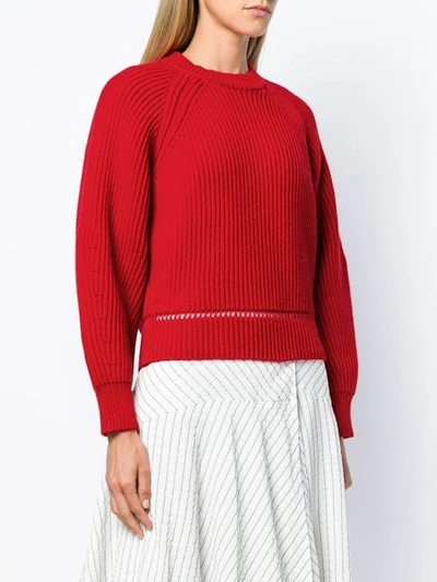 Shop Alexander Mcqueen Chunky Knit Sweater In 6553 Red