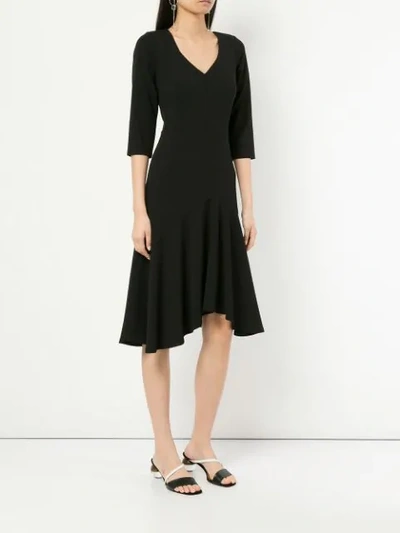 Shop Halston Heritage Pleated Skirt Dress - Black