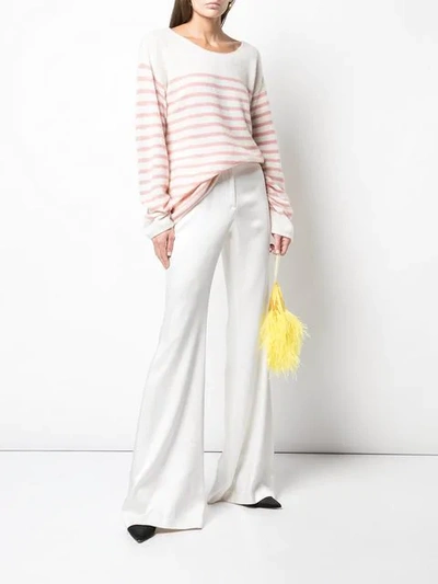 Shop Adam Lippes Oversized Striped Sweater In White