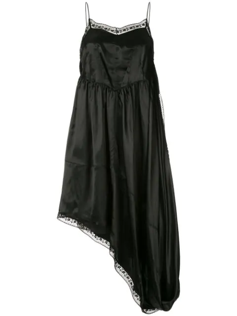 Mm6 Maison Margiela Asymmetric Flared Dress In Black | ModeSens