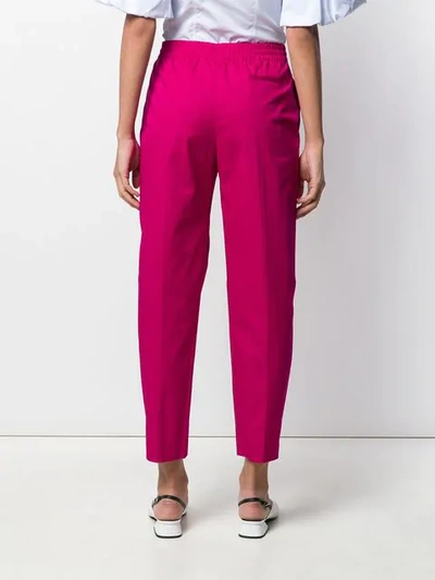 Shop Theory Slim Cropped Trousers In Pink