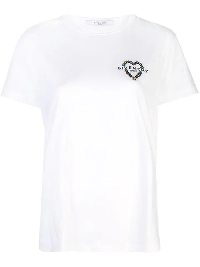 Shop Givenchy Chest Logo T-shirt In White