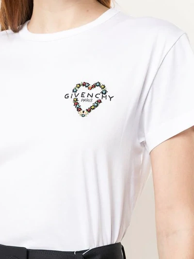 Shop Givenchy Chest Logo T-shirt In White