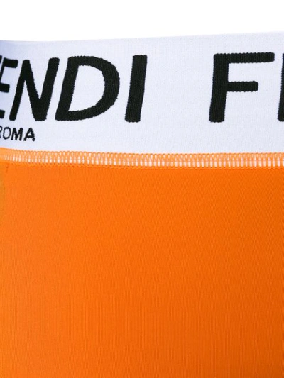 Shop Fendi High Waisted Briefs - Yellow