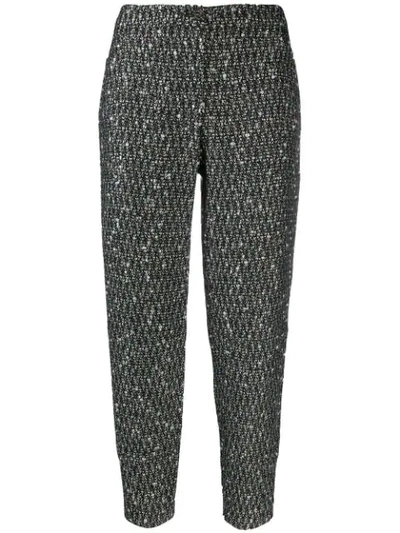 Pre-owned Chanel Bouclé Cropped Trousers In Black