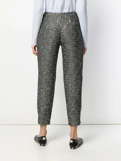 Pre-owned Chanel Bouclé Cropped Trousers In Black