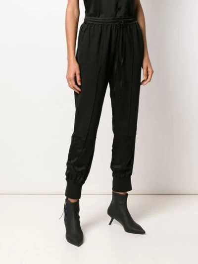 Shop Andrea Ya'aqov Skinny Fit Jogging Pants In Black