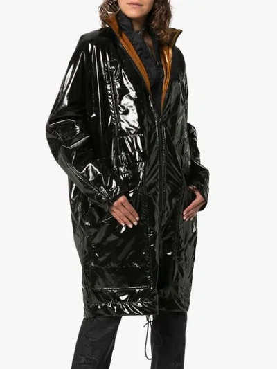 Shop Haider Ackermann Magnolia Vinyl Parka In Black