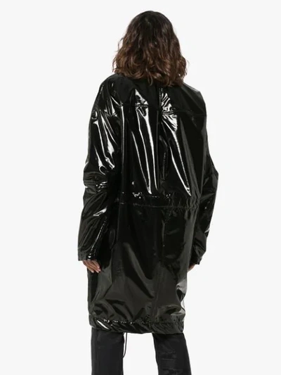 Shop Haider Ackermann Magnolia Vinyl Parka In Black