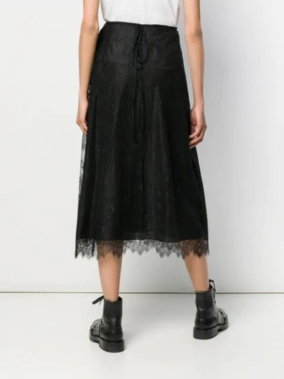 Shop Alexa Chung Lace Midi Skirt - Black