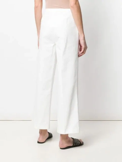 Shop Bellerose Wide Leg Trousers In White