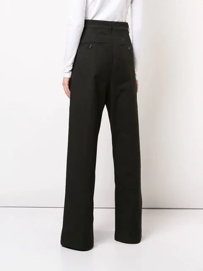 Shop Rick Owens Drkshdw Wide-leg Flared Trousers In Black