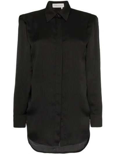 Shop Aleksandre Akhalkatsishvili Sheer Stripe Button-down Shirt - Black