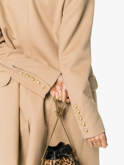 Shop Balmain Double-breasted Wool And Cashmere-blend Coat In Neutrals