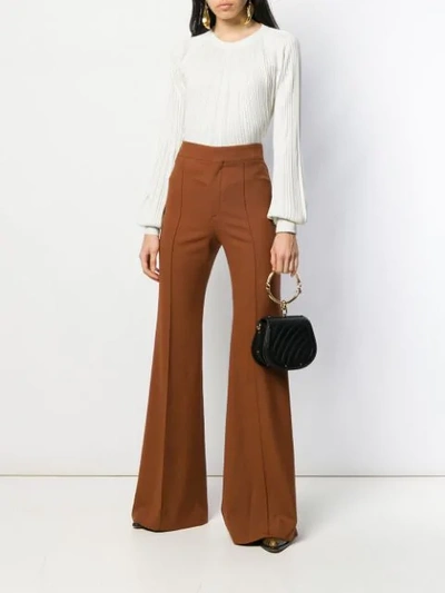 Shop Chloé Flare Trousers In 444