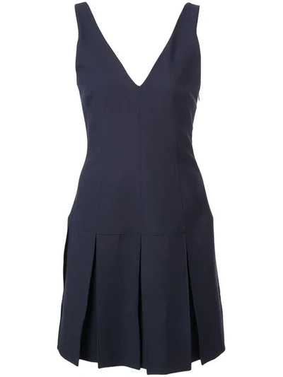 Shop Cinq À Sept Kleid Mit V-ausschnitt In Blue