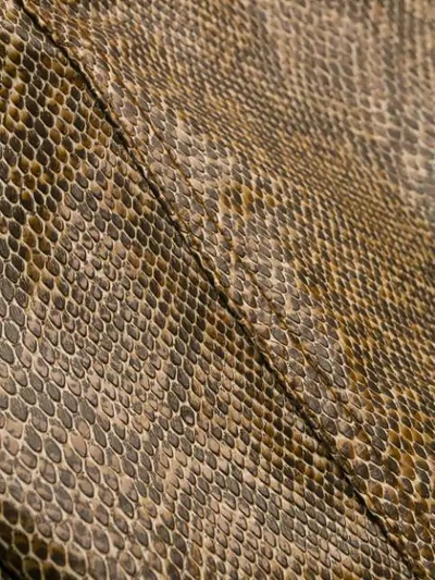 Shop Nanushka Snakeskin Effect Skirt In Brown