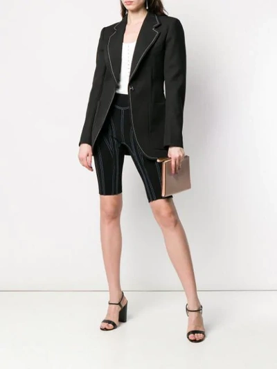 MUGLER CONTRAST STITCH BLAZER - 黑色