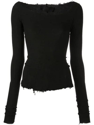 Shop Marc Le Bihan Asymmetric Neck Sweatshirt In Black