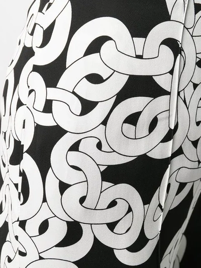 Shop Diane Von Furstenberg High-waist Chain Print Trousers In Black