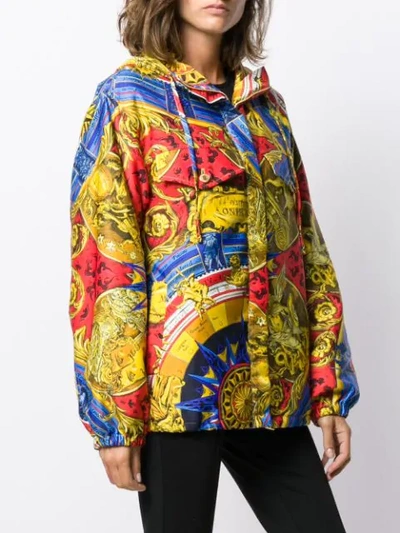 Shop Moschino Baroque-print Jacket In 1888 Multicolor