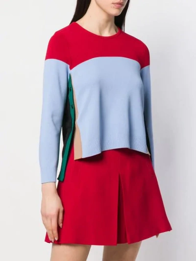 Shop N°21 Colour Block Sweater In Blue