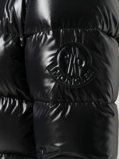 Shop Moncler Hooded Down Jacket In Black