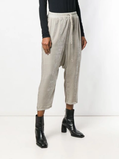 Shop Rick Owens Cropped Trousers - Neutrals