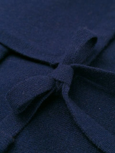 Shop Chloé Back Tie Cropped Jumper In Blue