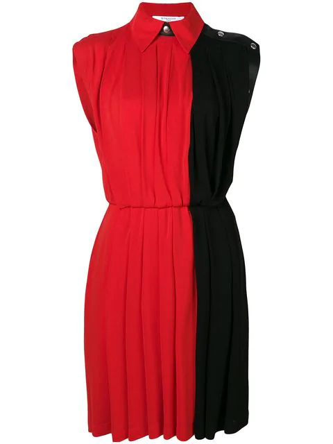 Givenchy Red And Black Jersey Dress 