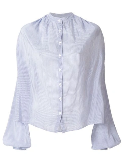 Shop Thierry Colson Oversized Shirt - Blue