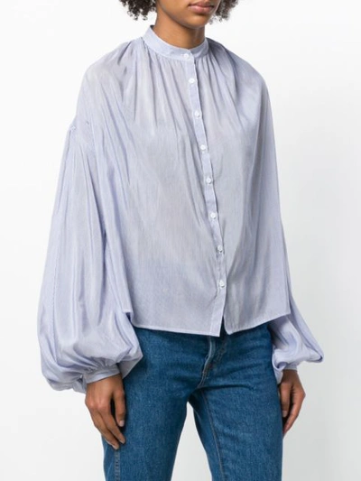 Shop Thierry Colson Oversized Shirt - Blue