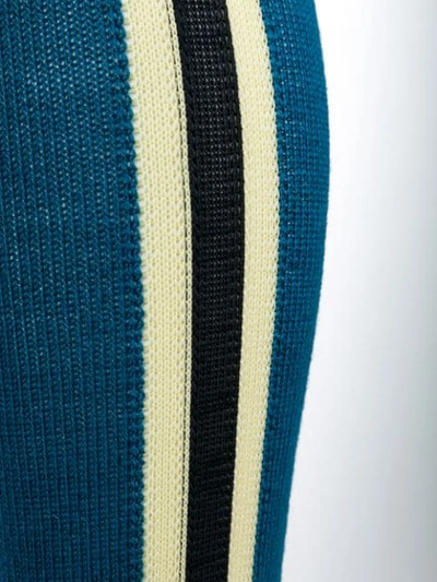 Shop Calvin Klein 205w39nyc Side Stripe Tights In Blue