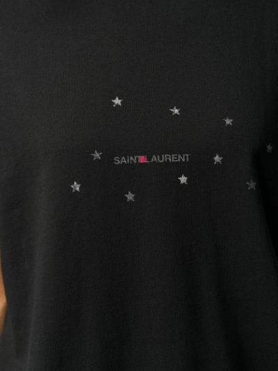 Shop Saint Laurent Constellation Logo Print T-shirt In Black