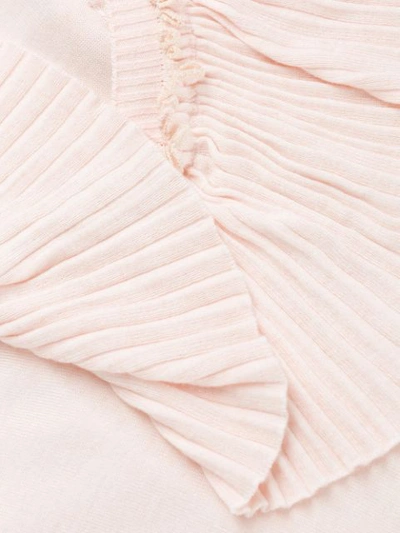 Shop Philosophy Di Lorenzo Serafini Frill-trim Fitted Sweater - Pink
