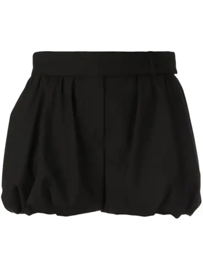 Shop Vera Wang Gathered Hem Shorts In Black