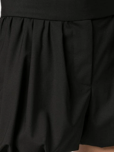 Shop Vera Wang Gathered Hem Shorts In Black