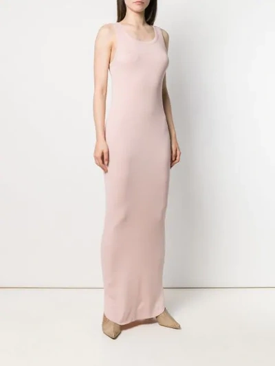 Shop Ann Demeulemeester Fitted Long Dress In Pink