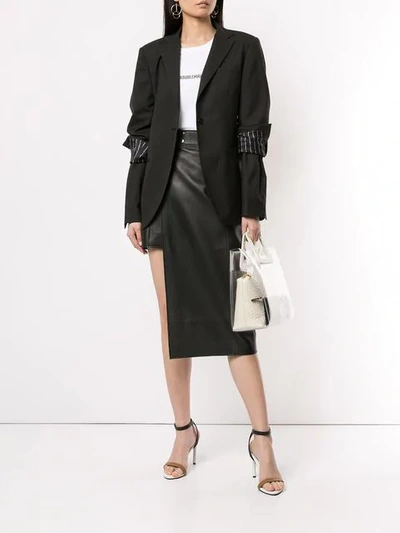 Shop Boyarovskaya Asymmetric Pencil Skirt In Black
