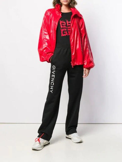 Shop Givenchy Padded Rain Jacket In Red