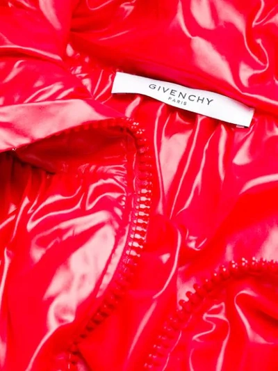 Shop Givenchy Padded Rain Jacket In Red