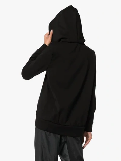 Shop Moncler Maglia Neck Insert Hooded Jumper In Black