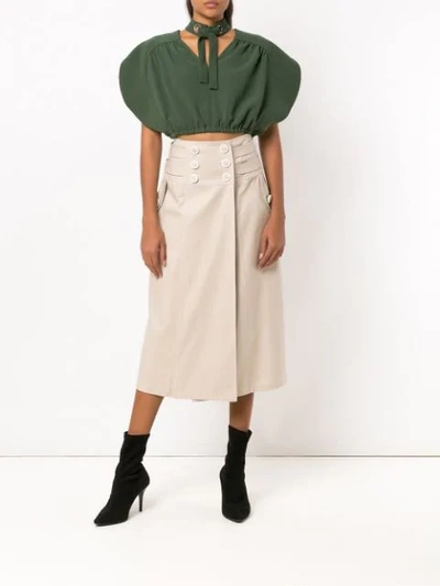 Shop Framed Explorer Midi Skirt In Neutrals