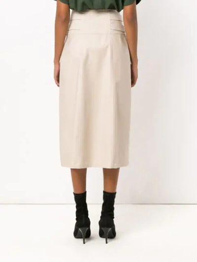 FRAMED EXPLORER MIDI SKIRT - 中性色