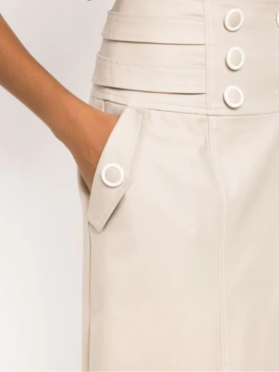 Shop Framed Explorer Midi Skirt In Neutrals